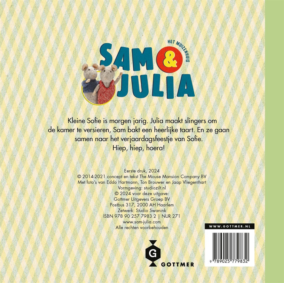 Boek Verjaardag, Sam & Julia, achterkant
