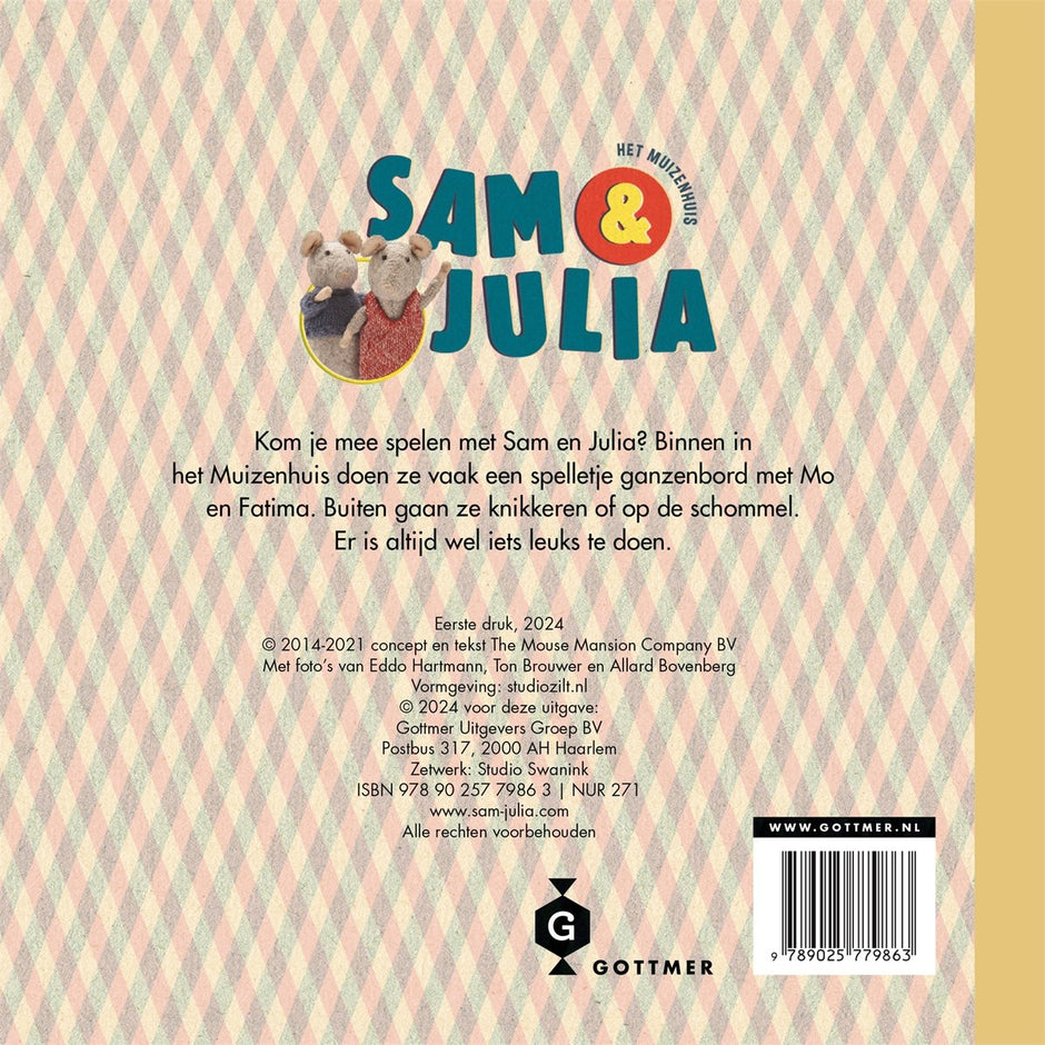 Boek Kom je spelen?, Sam & Julia, achterkant