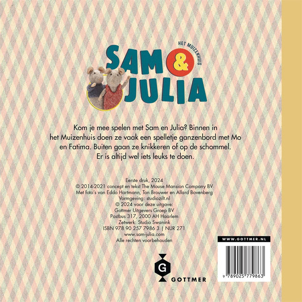Boek Kom je spelen?, Sam & Julia, achterkant