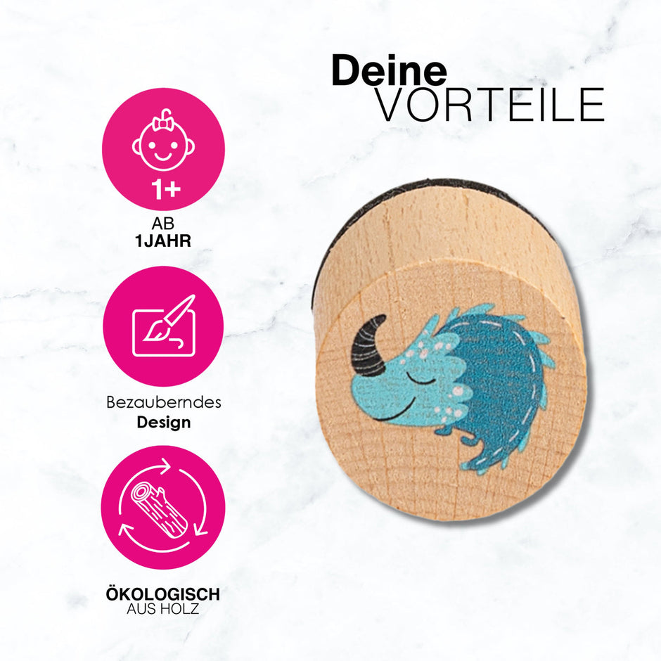 Houten stempelset, Kneta, detailfoto