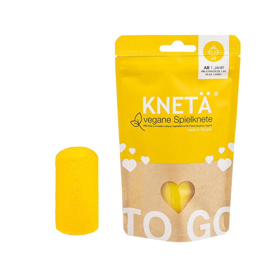 Vegan speelklei, 100 g, geel, Kneta