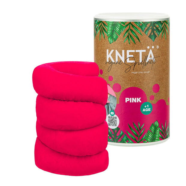 Vegan speelklei XXL koker, 1000 g, roze, Kneta