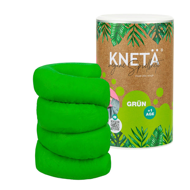 Vegan speelklei XXL koker, 1000 g, groen, Kneta