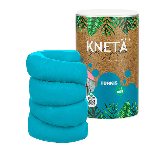 Vegan speelklei XXL koker, 1000 g, turkoois, Kneta