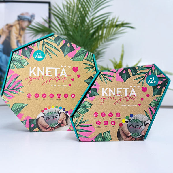 Vegan speelklei set, Kneta, in gebruik