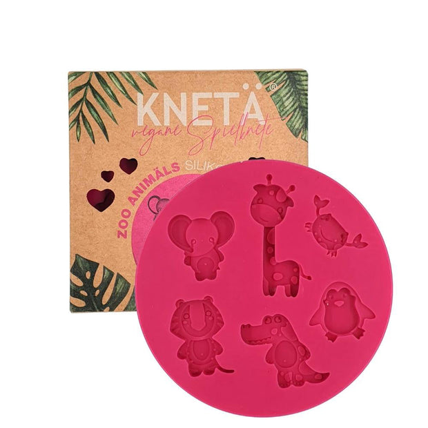 Silicone vorm voor speelklei, zoodierenthema, Kneta