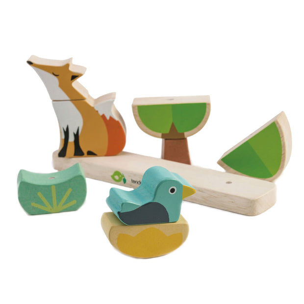 Houten magnetische stapelvos, Tender Leaf