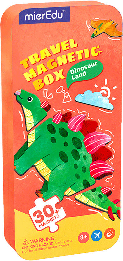Magnetische reispuzzeldoos met dinosaurusthema, MierEdu