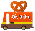 Houten speelgoedbusje met pretzel-thema, Candycar, 