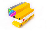 Houten schoolbus, Candycar, detailfoto