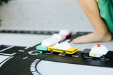 Houten taxi, Candycar, in gebruik