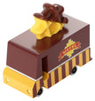 Houten speelgoedbusje met wafel-thema, Candycar, detailfoto