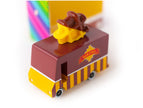 Houten speelgoedbusje met wafel-thema, Candycar, detailfoto