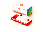 Houten speelgoedambulance, Candycar, detailfoto
