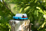 Houten pick-up, Candycar, in gebruik