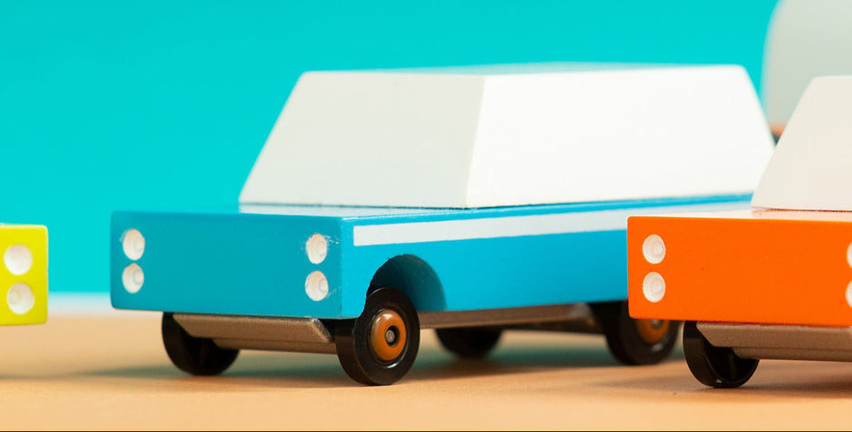 Houten pick-up, Candycar, in gebruik
