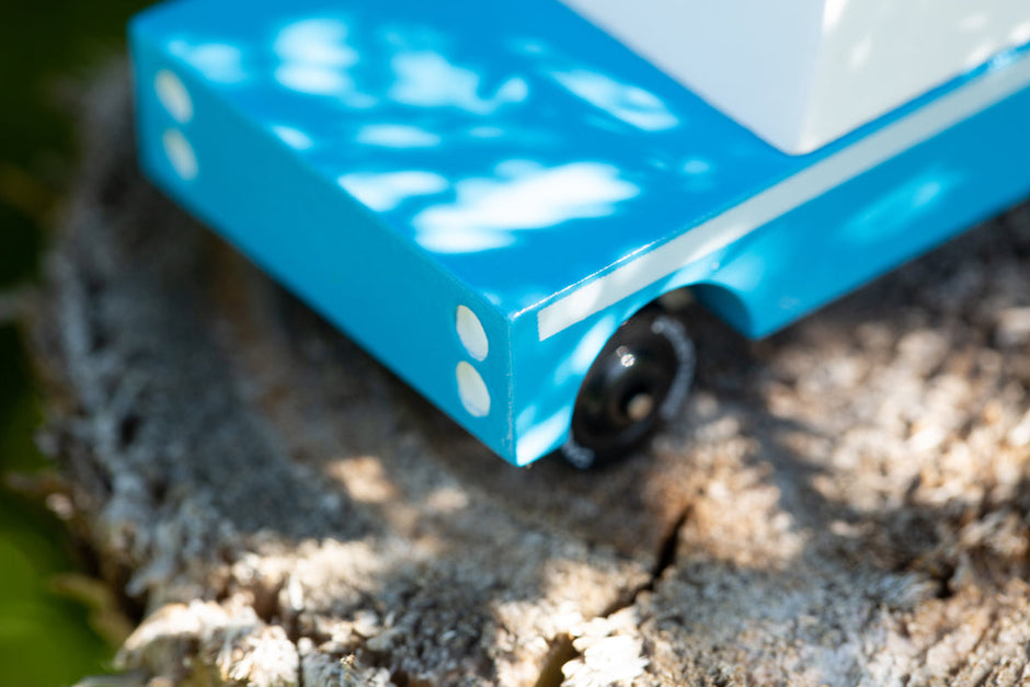 Houten pick-up, Candycar, in gebruik