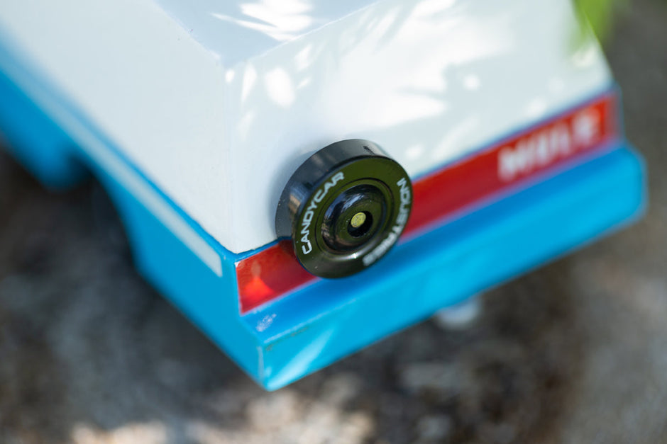 Houten pick-up, Candycar, in gebruik