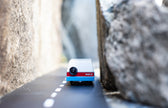 Houten pick-up, Candycar, in gebruik