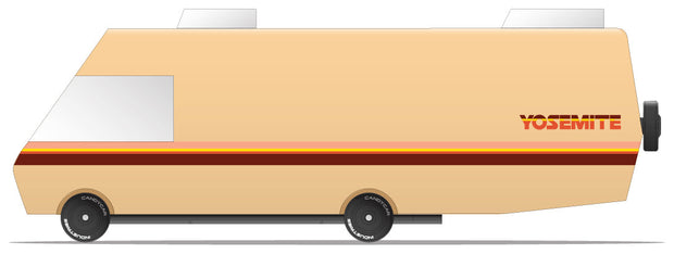 Houten speelgoedcamper, Candycar Yosemite RV-ontwerp