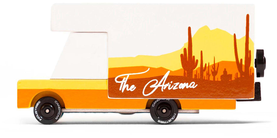 Houten speelgoedcamper, Candycar Arizona RV-ontwerp