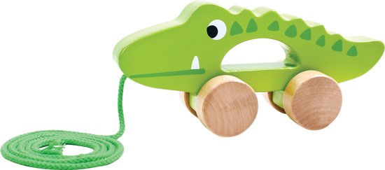 Houten trekfiguur, krokodil, Tooky Toy