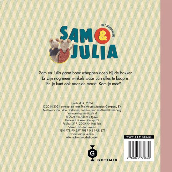 Boek Boodschappen doen, Sam & Julia, achterkant