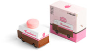 Houten speelgoedbusje, Candycar, detailfoto