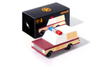Houten sheriffwagen, Candycar, detailfoto