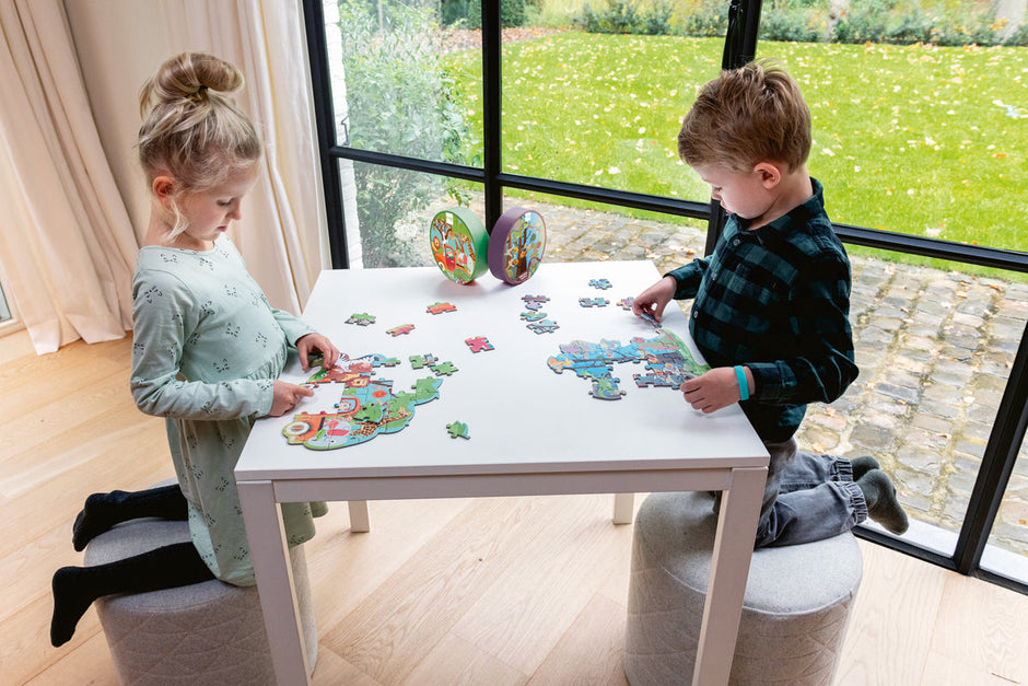 Contourpuzzel met drakenthema, Scratch, in gebruik
