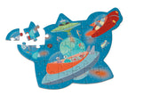 Contourpuzzel met ruimtethema, Scratch, detailfoto