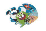 Contourpuzzel met monsterthema, Scratch, detailfoto