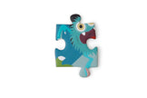 Contourpuzzel met monsterthema, Scratch, detailfoto