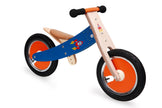 Houten loopfiets, Scratch, detailfoto