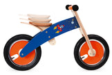 Houten loopfiets, Scratch, detailfoto