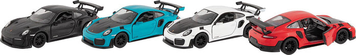 Metalen speelgoedauto Porsche 911 GT2 RS met pull-back functie, Goki