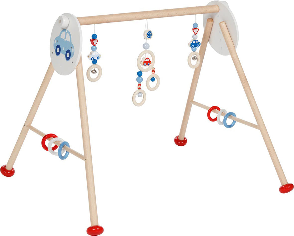 Houten babygym met autothema, in hoogte verstelbaar, Goki