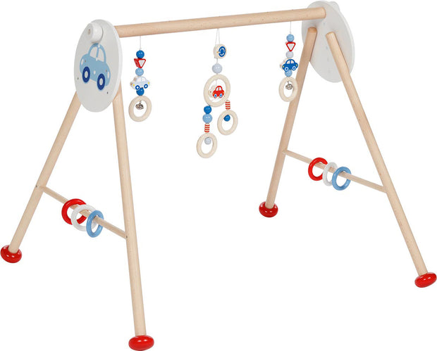 Houten babygym met autothema, in hoogte verstelbaar, Goki