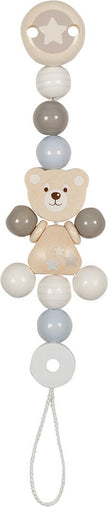 Houten fopspeenketting met beerfiguur, Goki