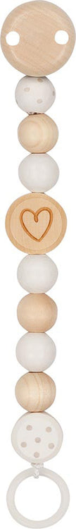 Houten fopspeenketting met hartjes, Goki