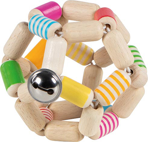 Houten rammelaar, gestreepte bal, Goki