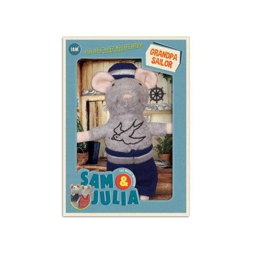 Knuffel muis Opa Zeeman, detailfoto